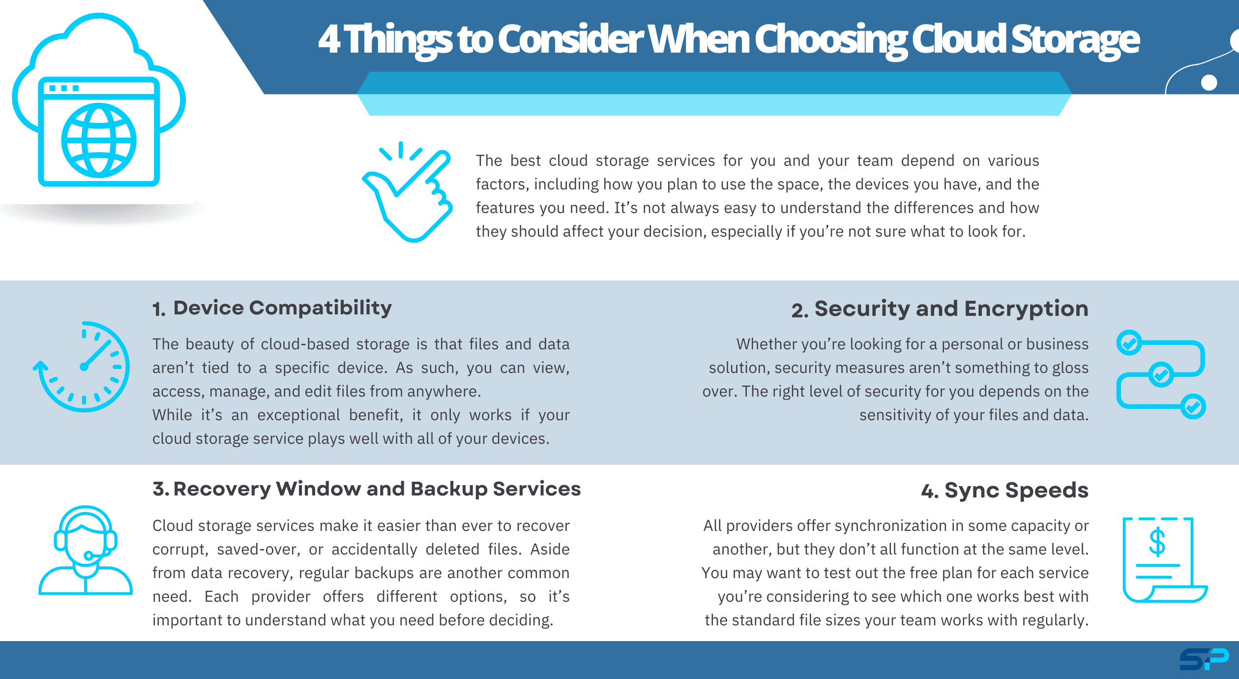 3 things to consider when choosing cloud storage