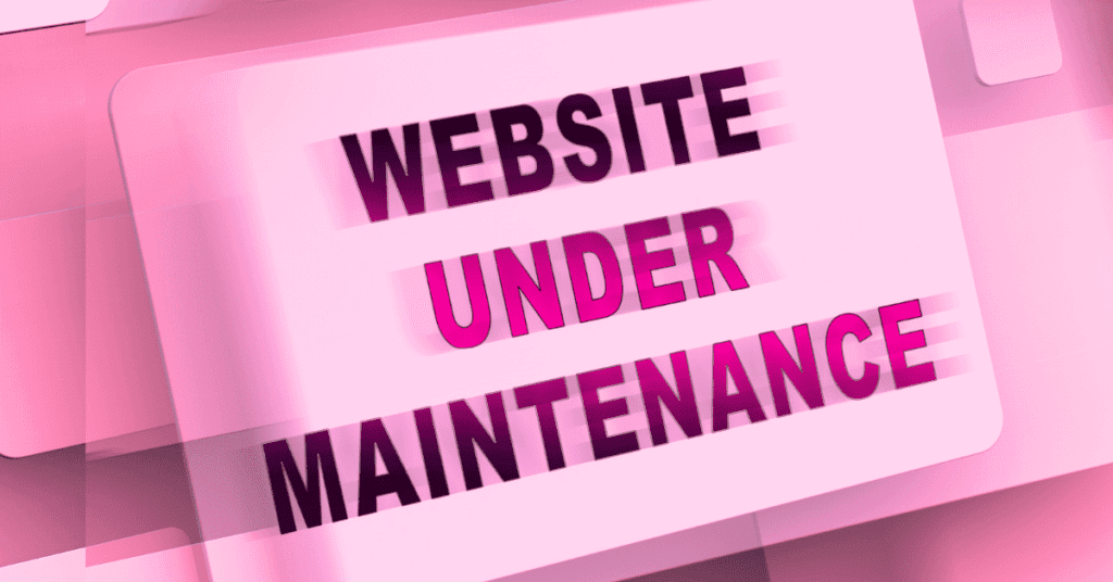 WordPress website maintenance and stock photo of a website under maintenance.
