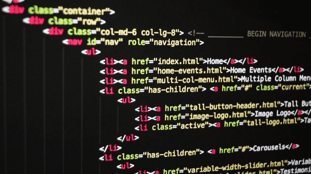 HTML code displayed on a computer screen using an HTML editor plugin.